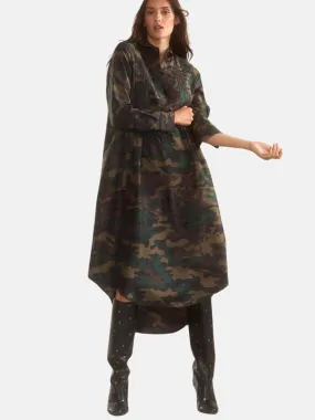 Silk Taffeta Shirt Dress