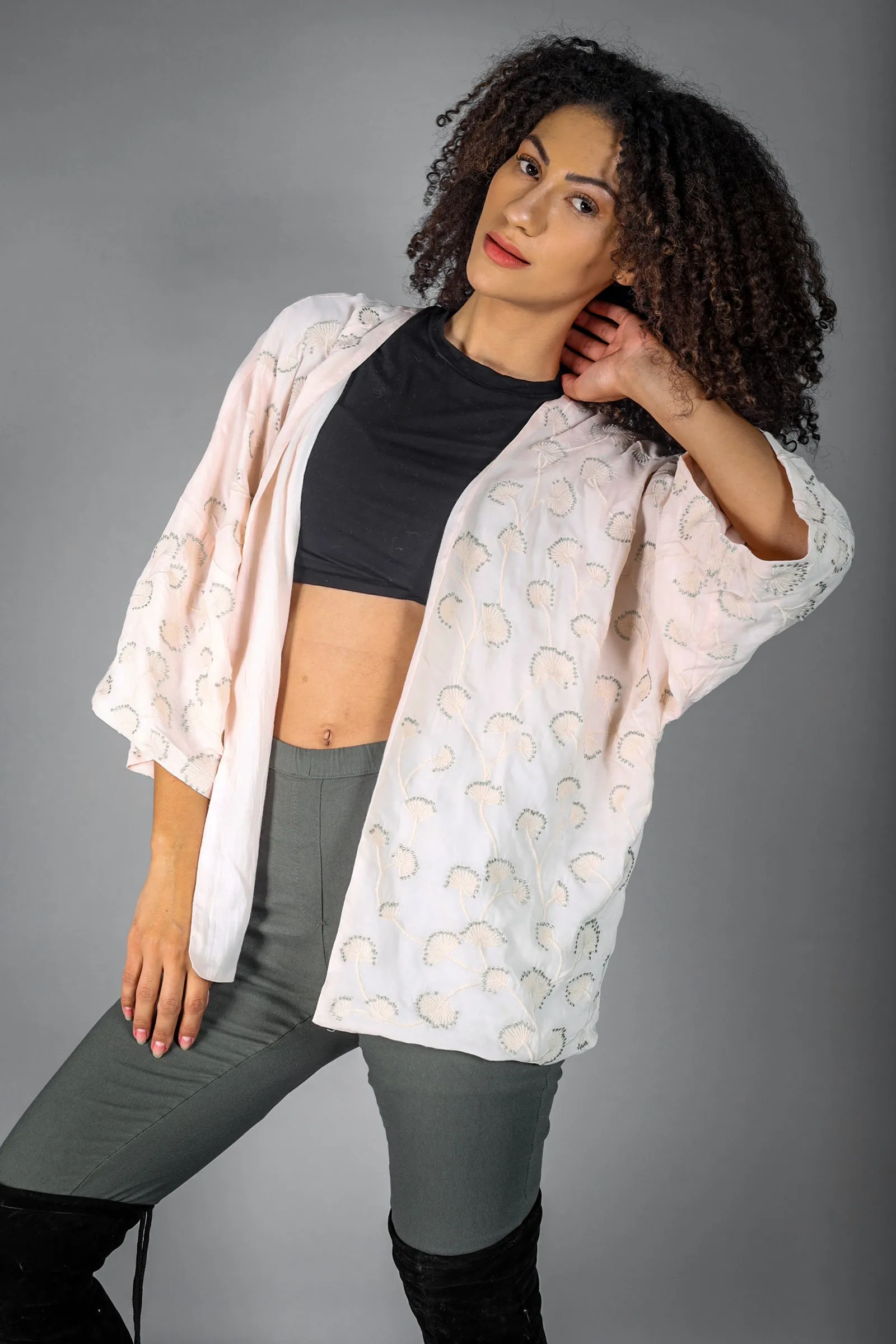 Simone Embroidered Kimono/Shrug