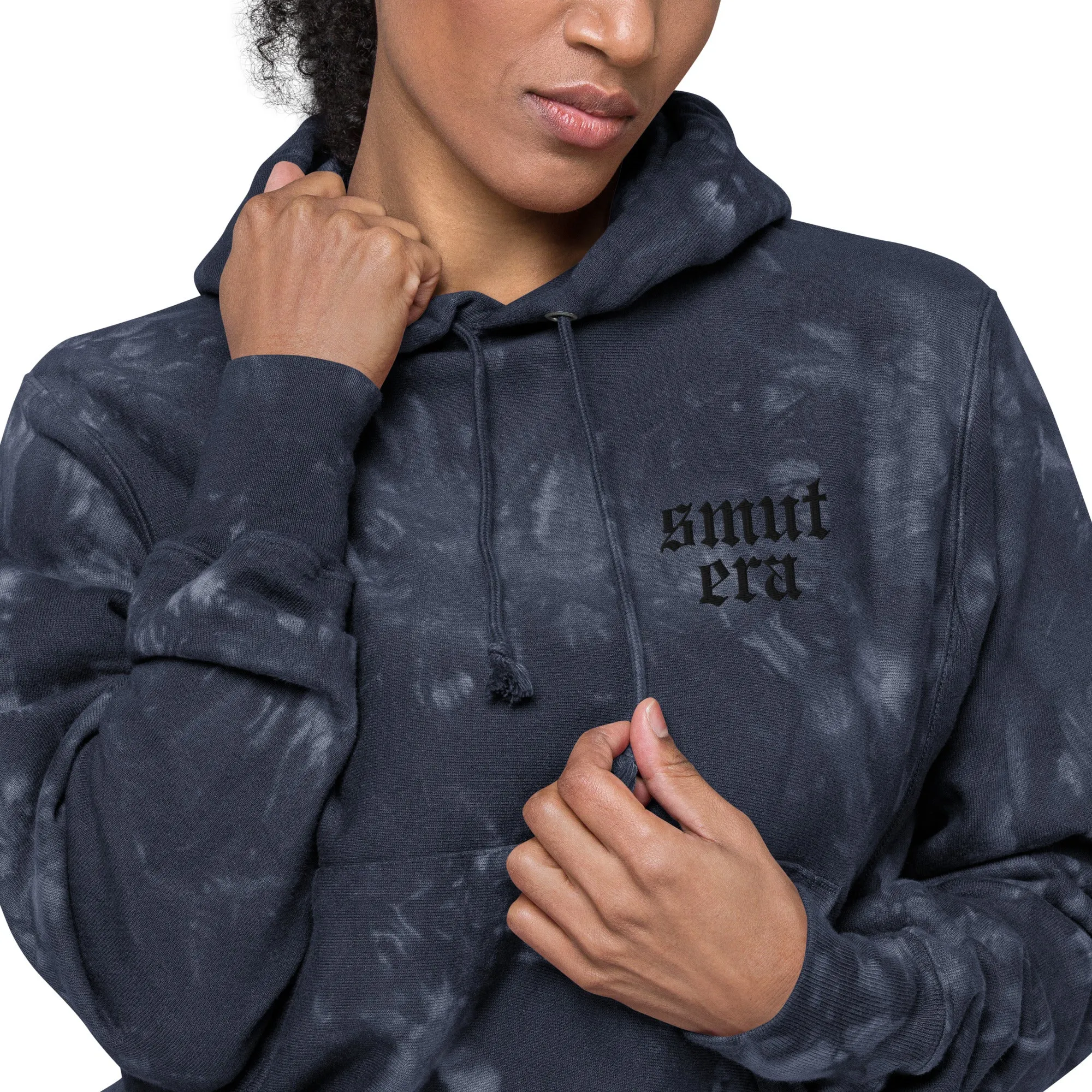 smut era embroidered tie-dye hoodie