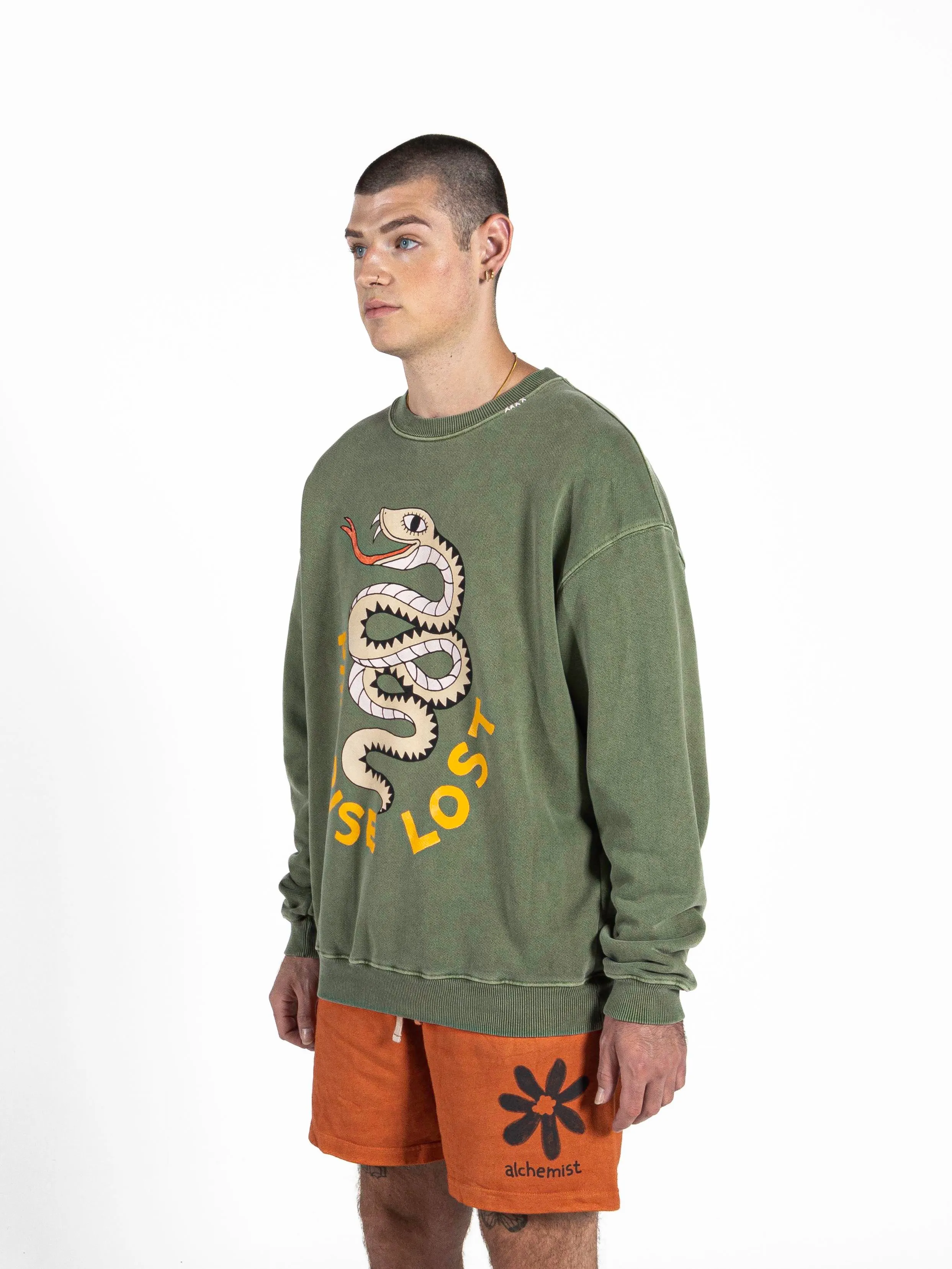 Snake Sweater - Defender Green