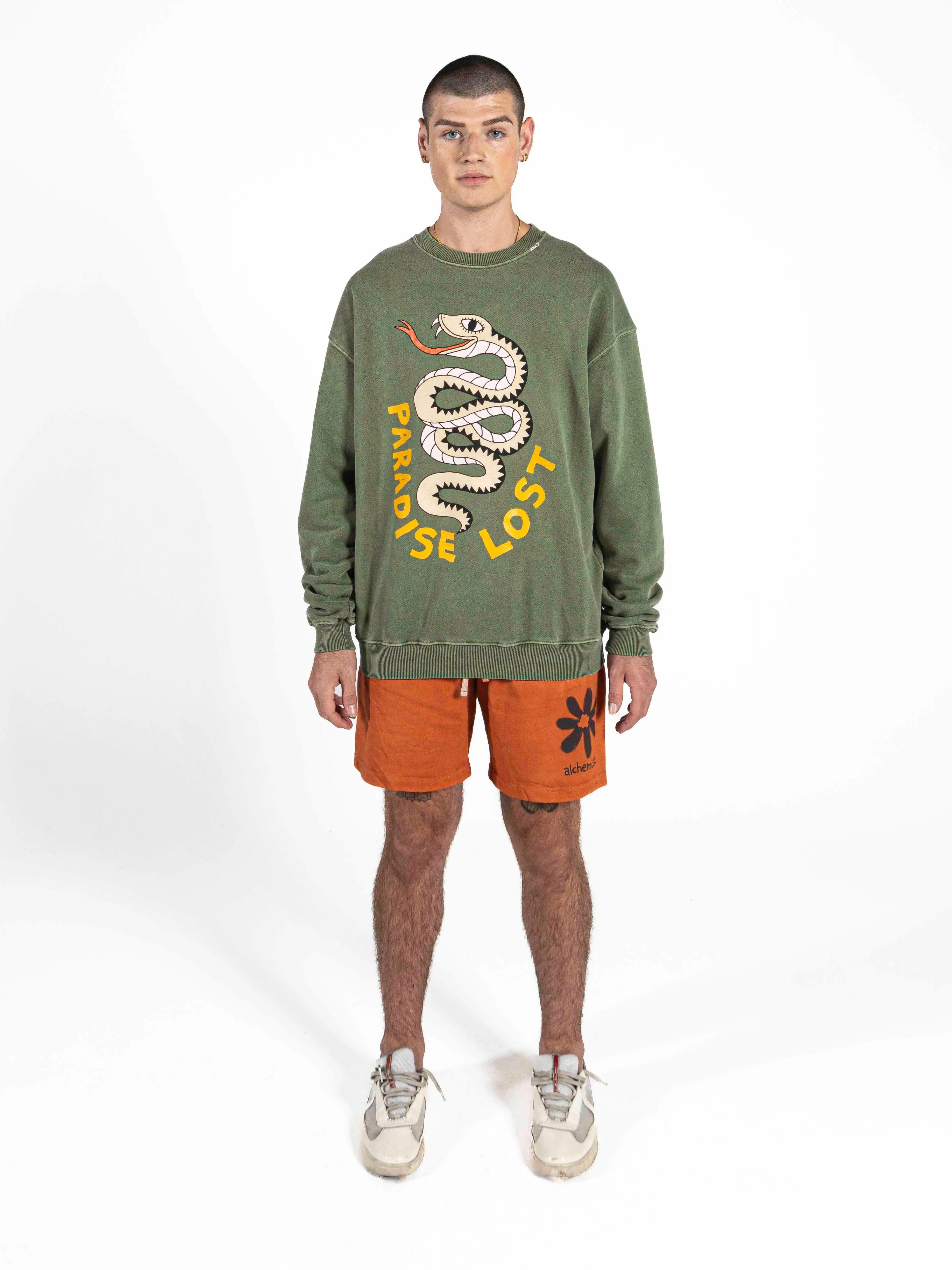 Snake Sweater - Defender Green