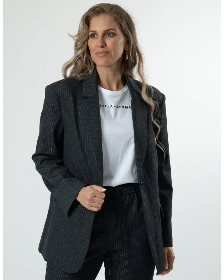 Stella and Gemma Monaco Blazer Charcoal Sparkle