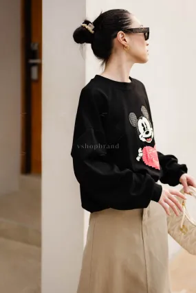 The Pixel Mickey sweatShirt black