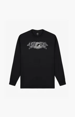 Thrasher x Anti Hero Banner Longsleeve T-Shirt, Black