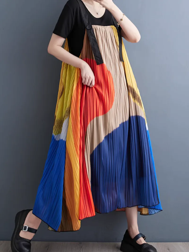 Timeless Style Loose Large Size Salopette Dress