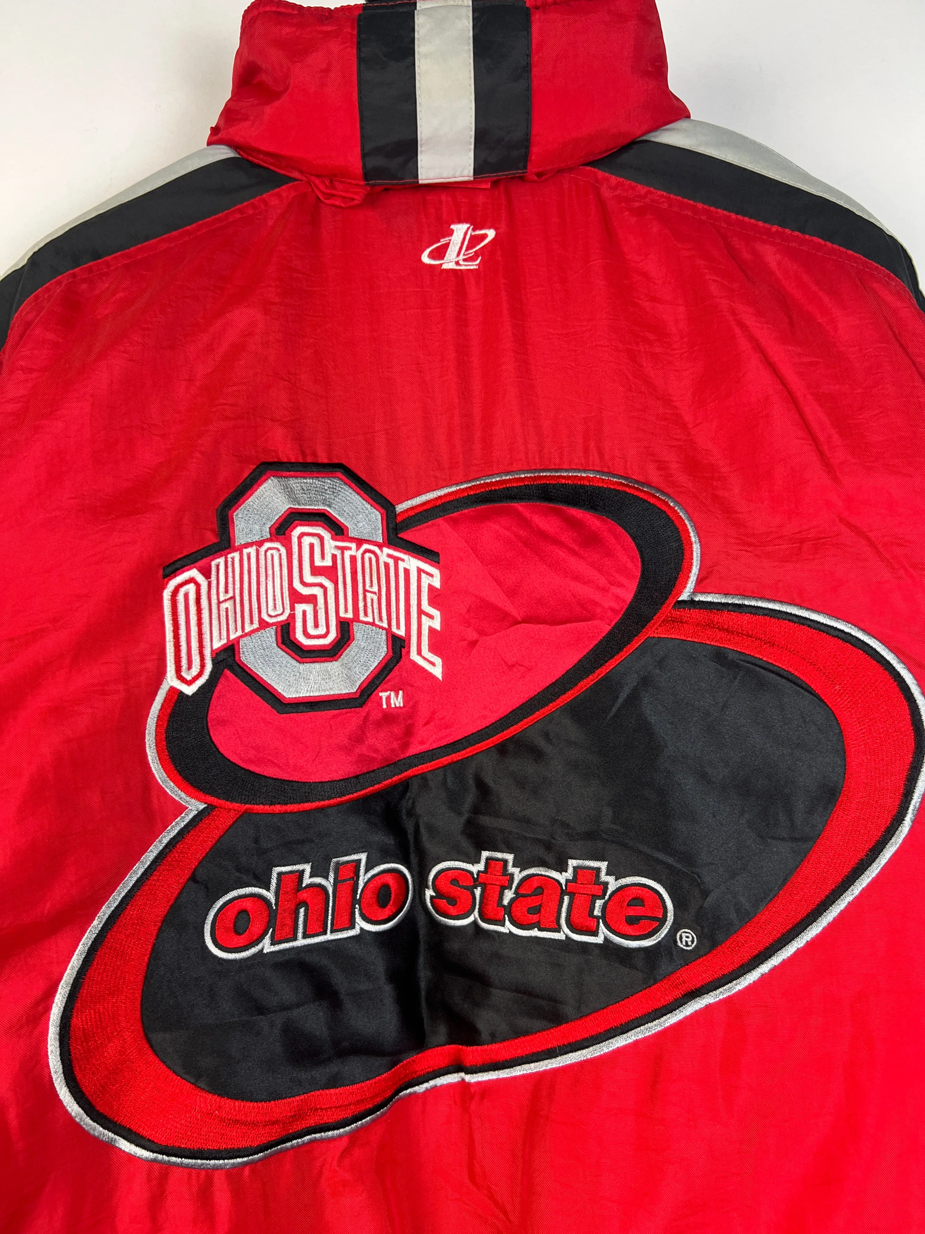 Vintage 90's Logo Athletic Ohio State Insulated Red Jacket