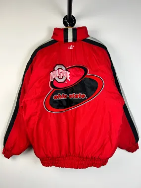 Vintage 90's Logo Athletic Ohio State Insulated Red Jacket