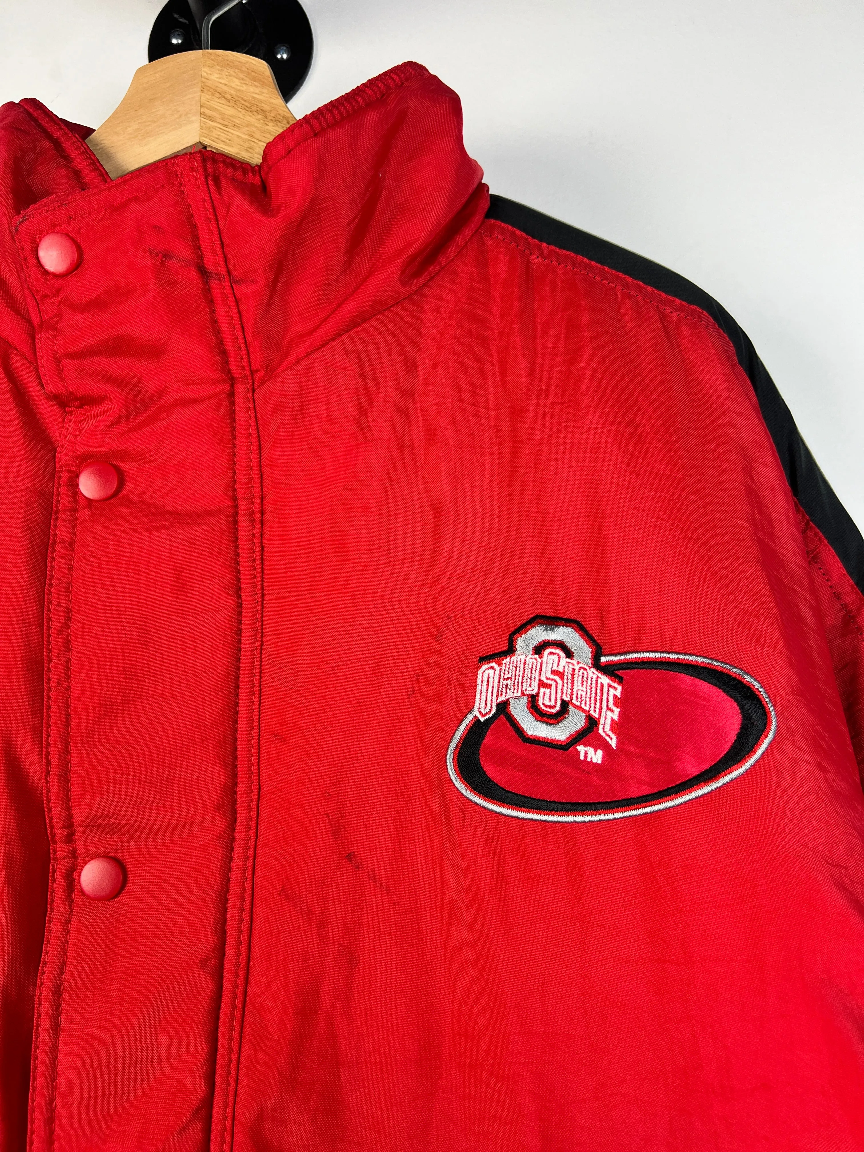 Vintage 90's Logo Athletic Ohio State Insulated Red Jacket