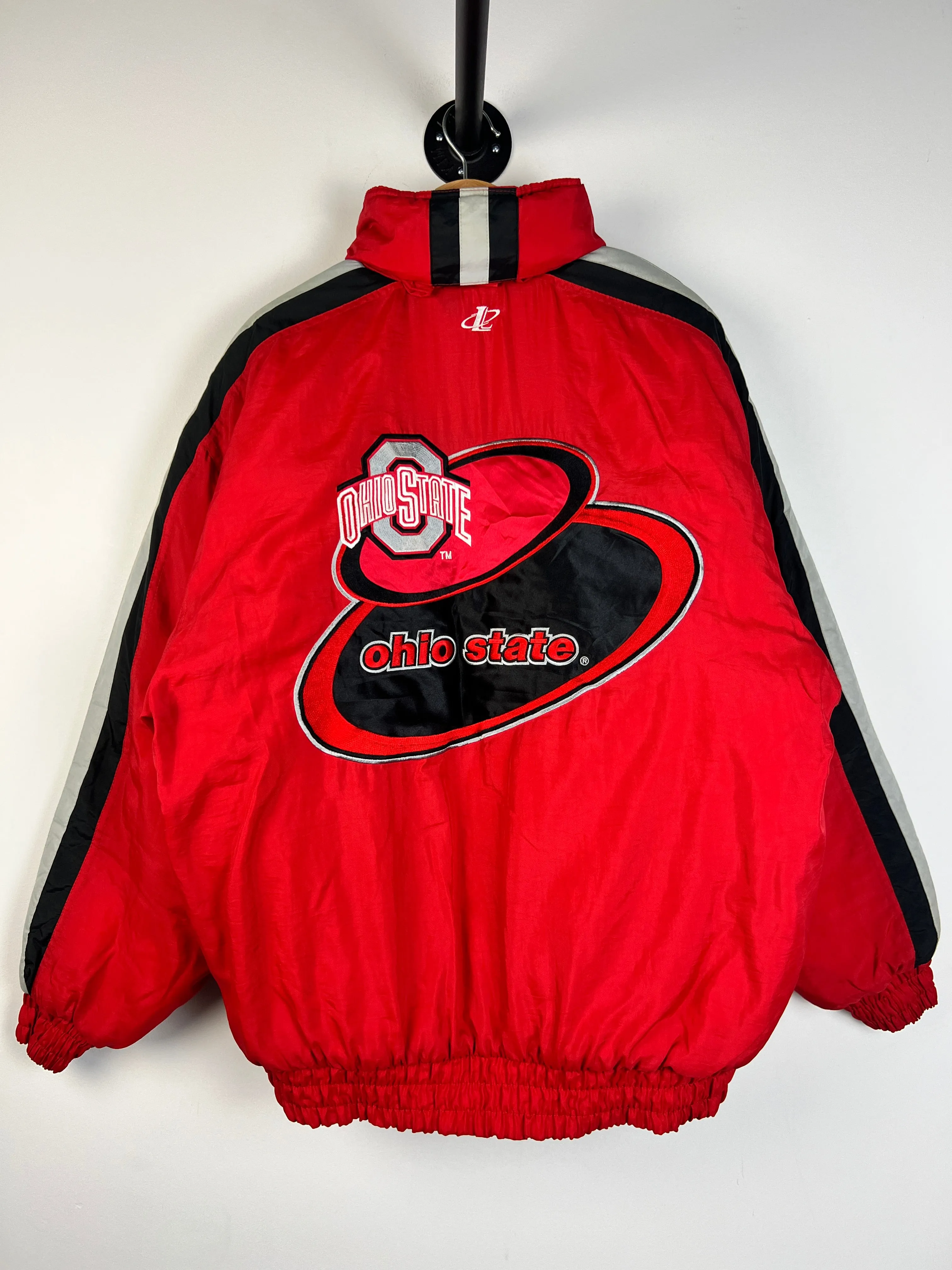 Vintage 90's Logo Athletic Ohio State Insulated Red Jacket