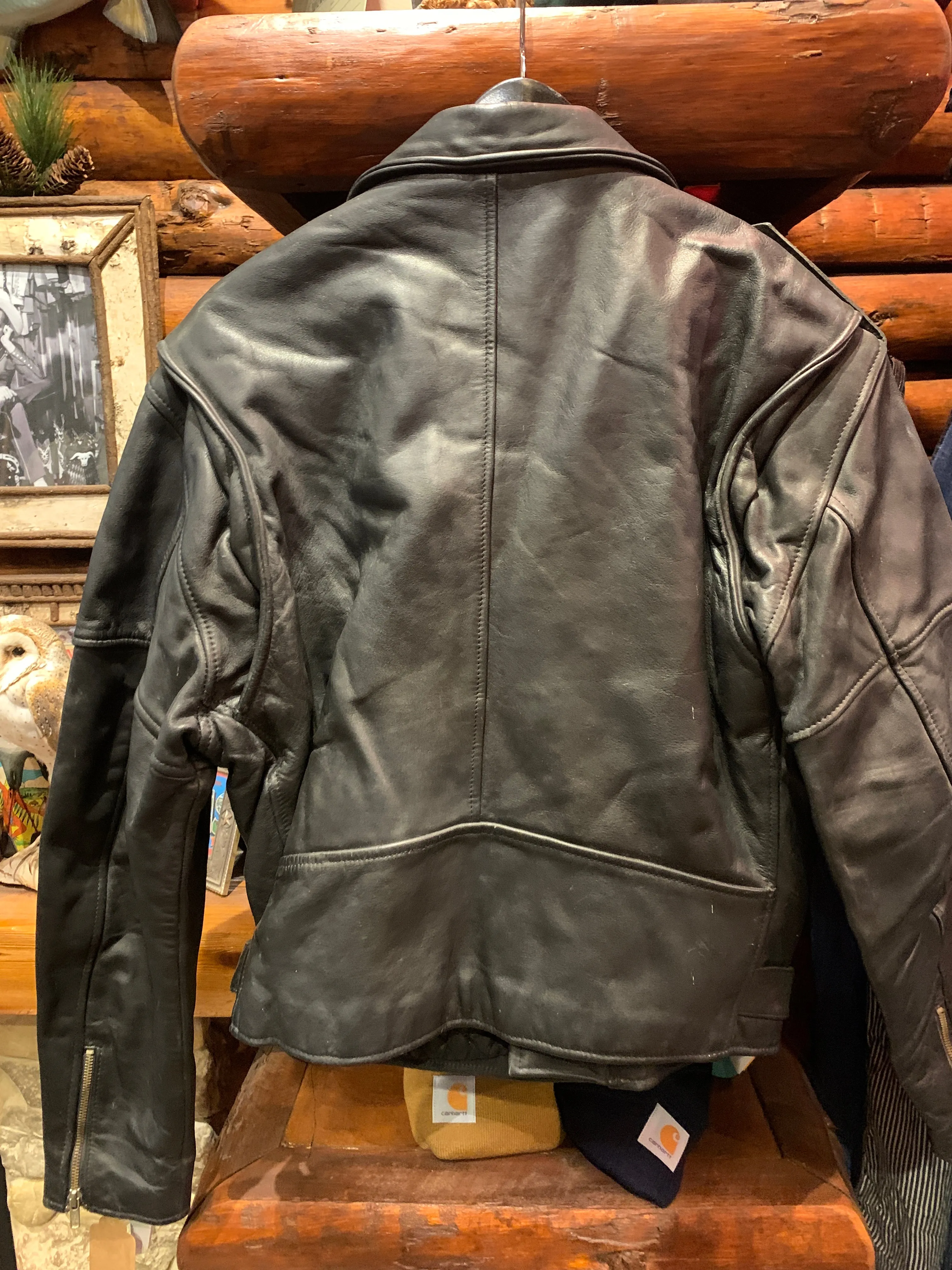 Vintage Heavyweight German Biker Jacket, XL