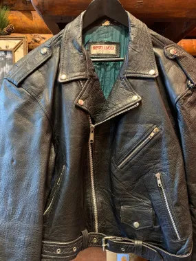 Vintage Italian Biker Jacket Berto Lucci, S-M