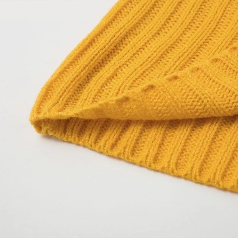Women's Autumn/Winter Knitted Long Sleeve Mini Dress