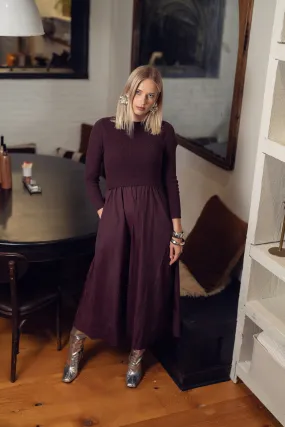 Women's Knit Maxi Dress LS