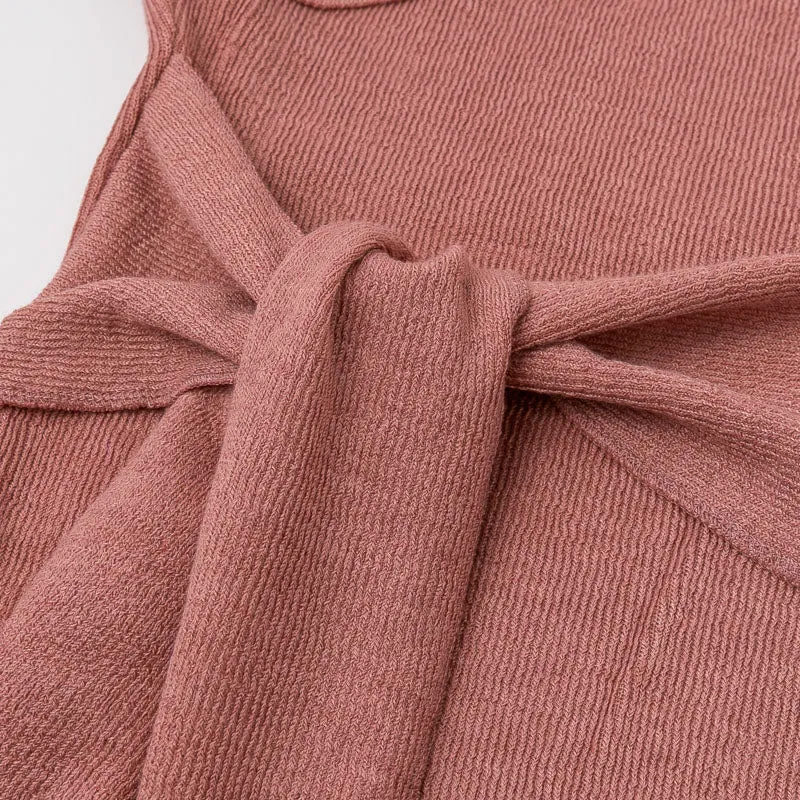 Women's Spring/Autumn Casual Knitted Sweater V-Neck Dress