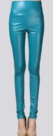 Women's Thin Faux Leather Skinny Stretch Pants