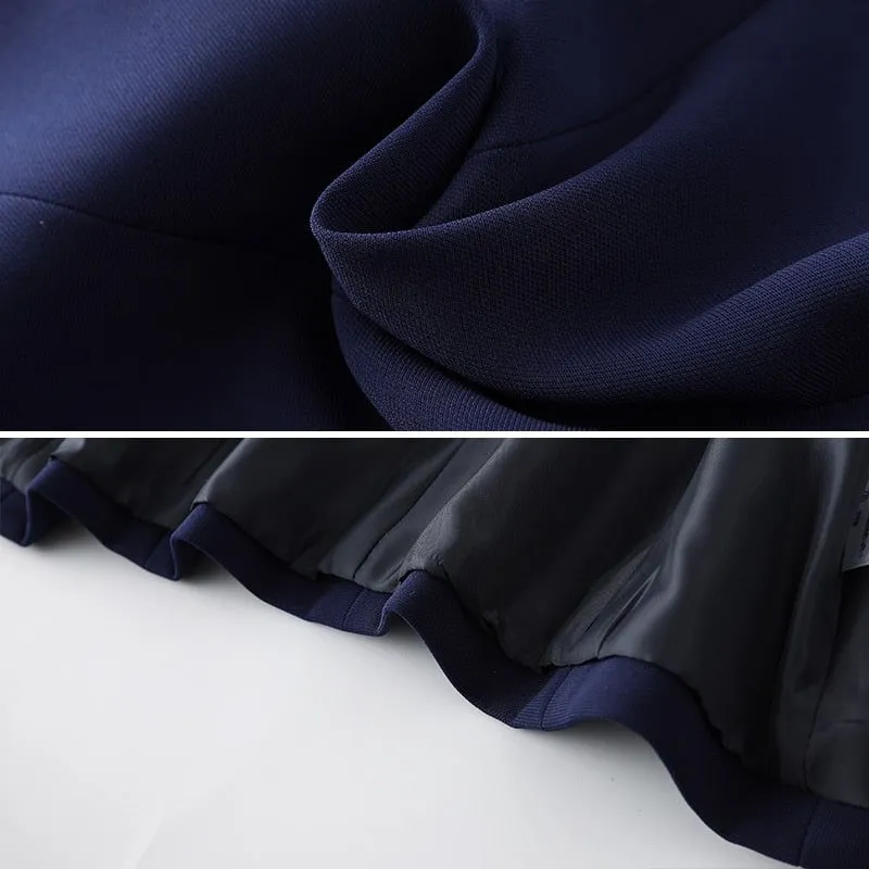 Women's Two Color Blazer Hidden Closure Full Sleeve Jacket