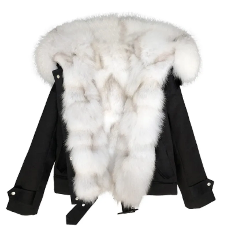 Women's Winter Casual Warm Parka With Fox Fur