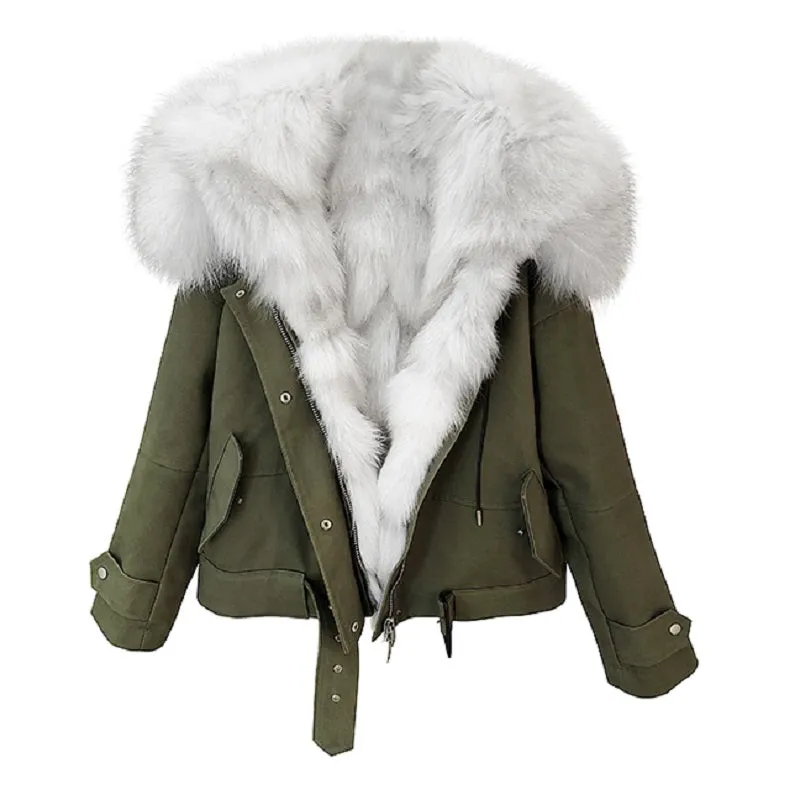 Women's Winter Casual Warm Parka With Fox Fur