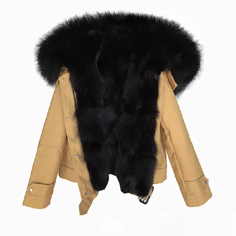 Women's Winter Casual Warm Parka With Fox Fur