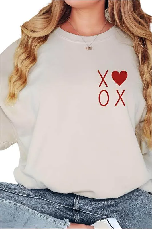 XOXO Valentines Pocket Oversized Sweatshirt