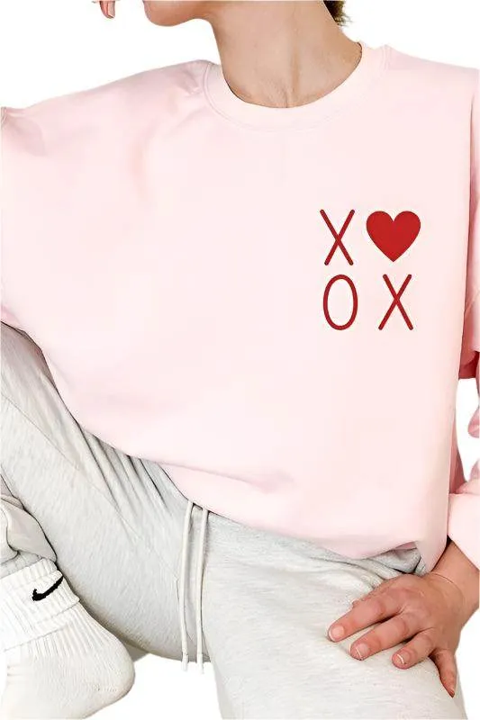 XOXO Valentines Pocket Oversized Sweatshirt