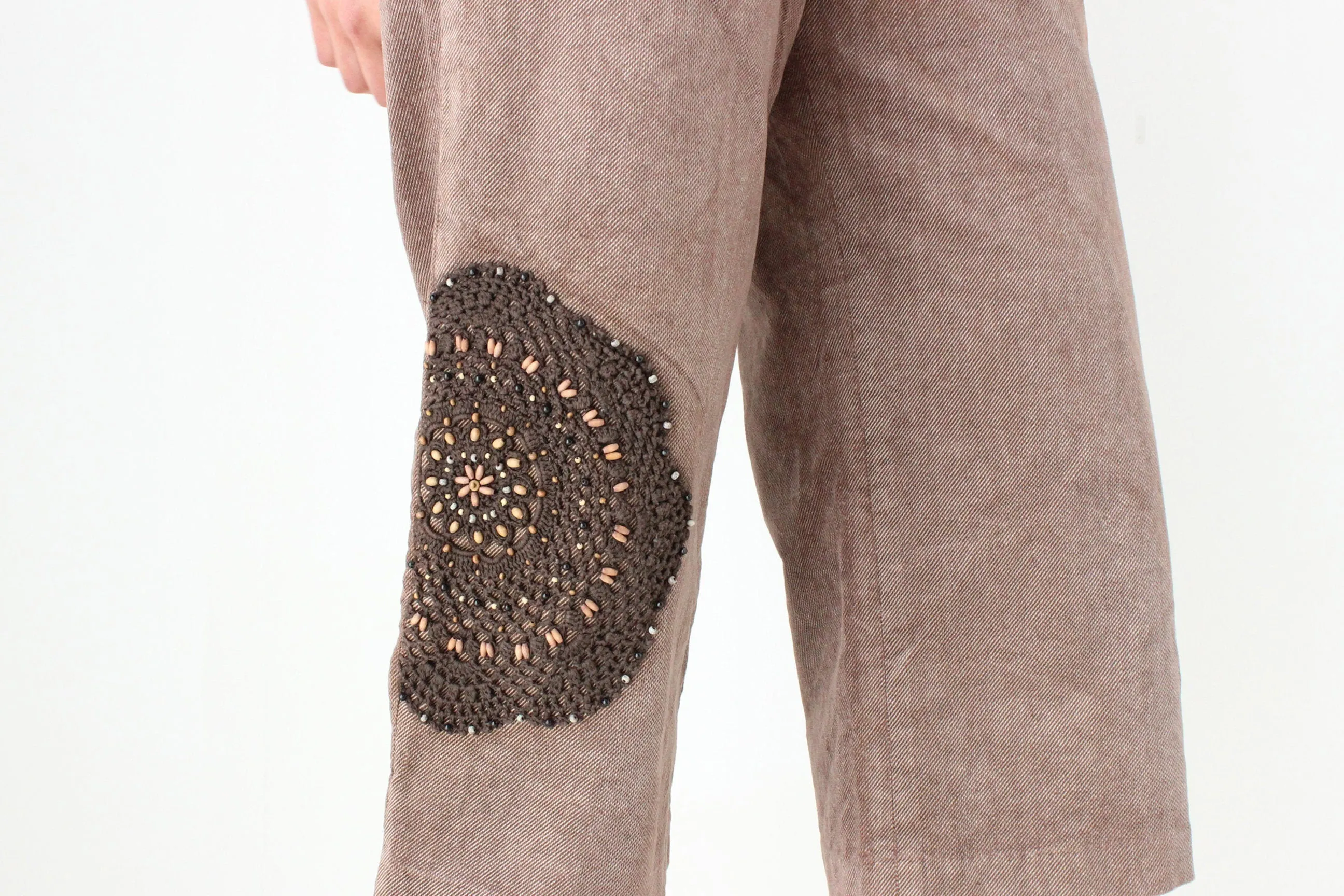 Y2K Corduroy Cropped Knee Length Shorts