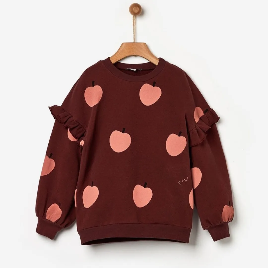 YELL OH BURGUNDY APPLE SWEATSHIRT