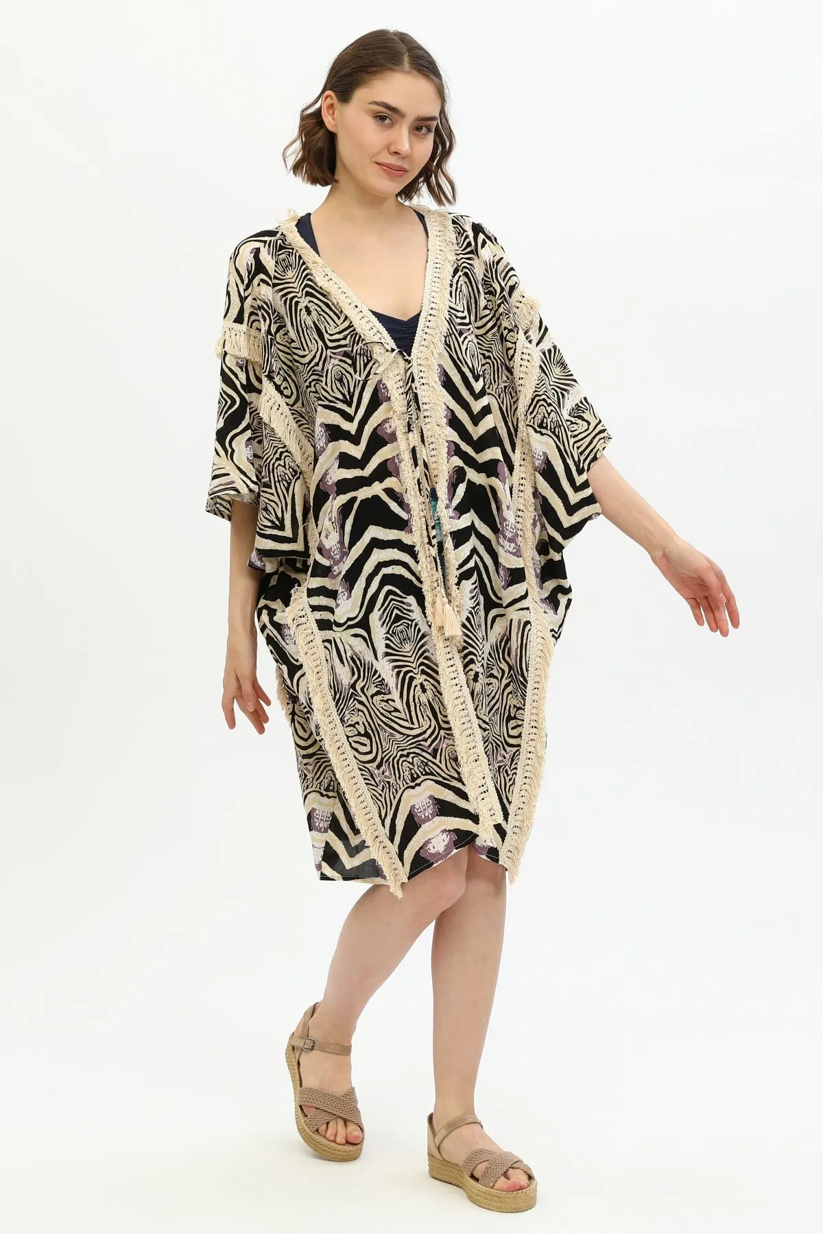 Zada Moroc Jkt Midi / Zebra Natural 