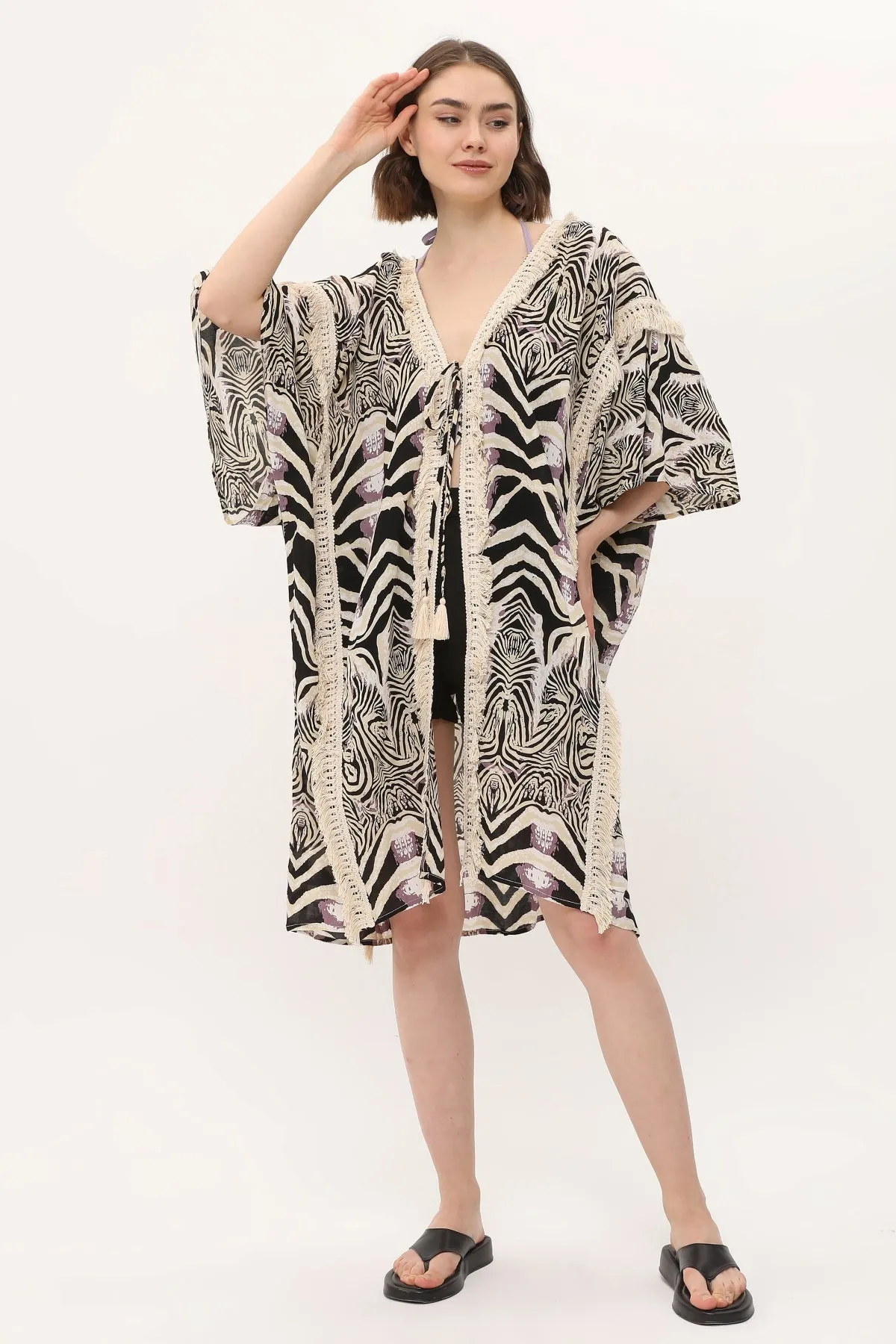 Zada Moroc Jkt Midi / Zebra Natural 