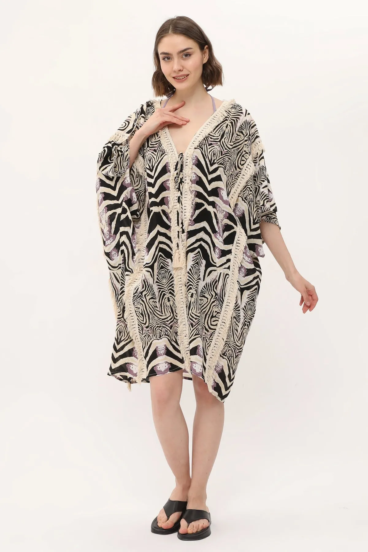 Zada Moroc Jkt Midi / Zebra Natural 