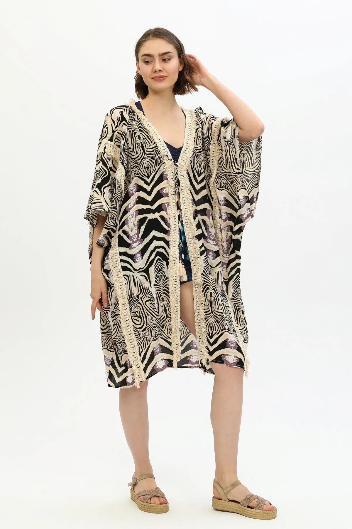 Zada Moroc Jkt Midi / Zebra Natural 