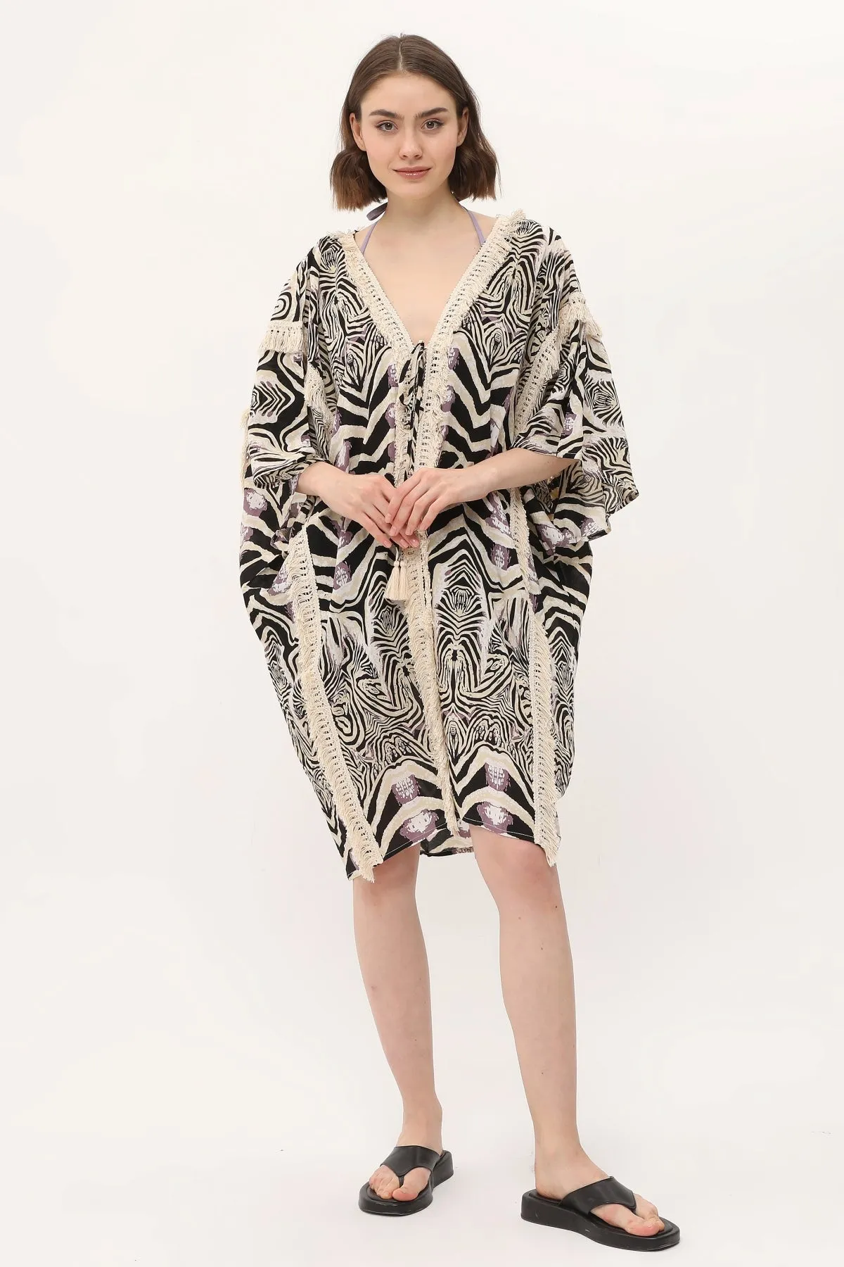 Zada Moroc Jkt Midi / Zebra Natural 
