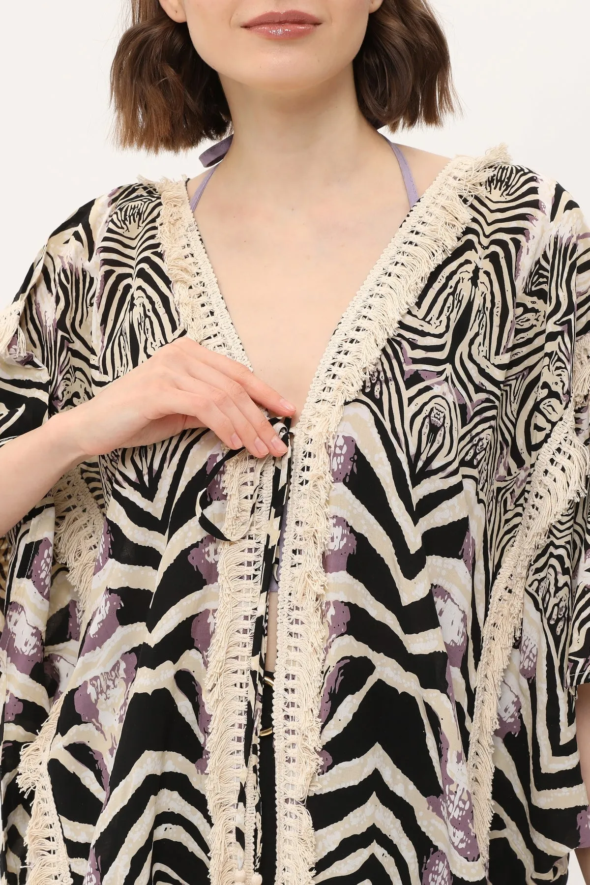 Zada Moroc Jkt Midi / Zebra Natural 