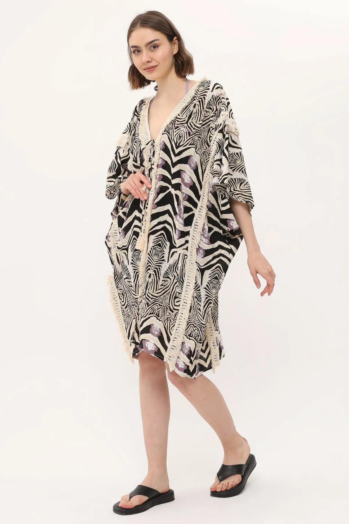 Zada Moroc Jkt Midi / Zebra Natural 