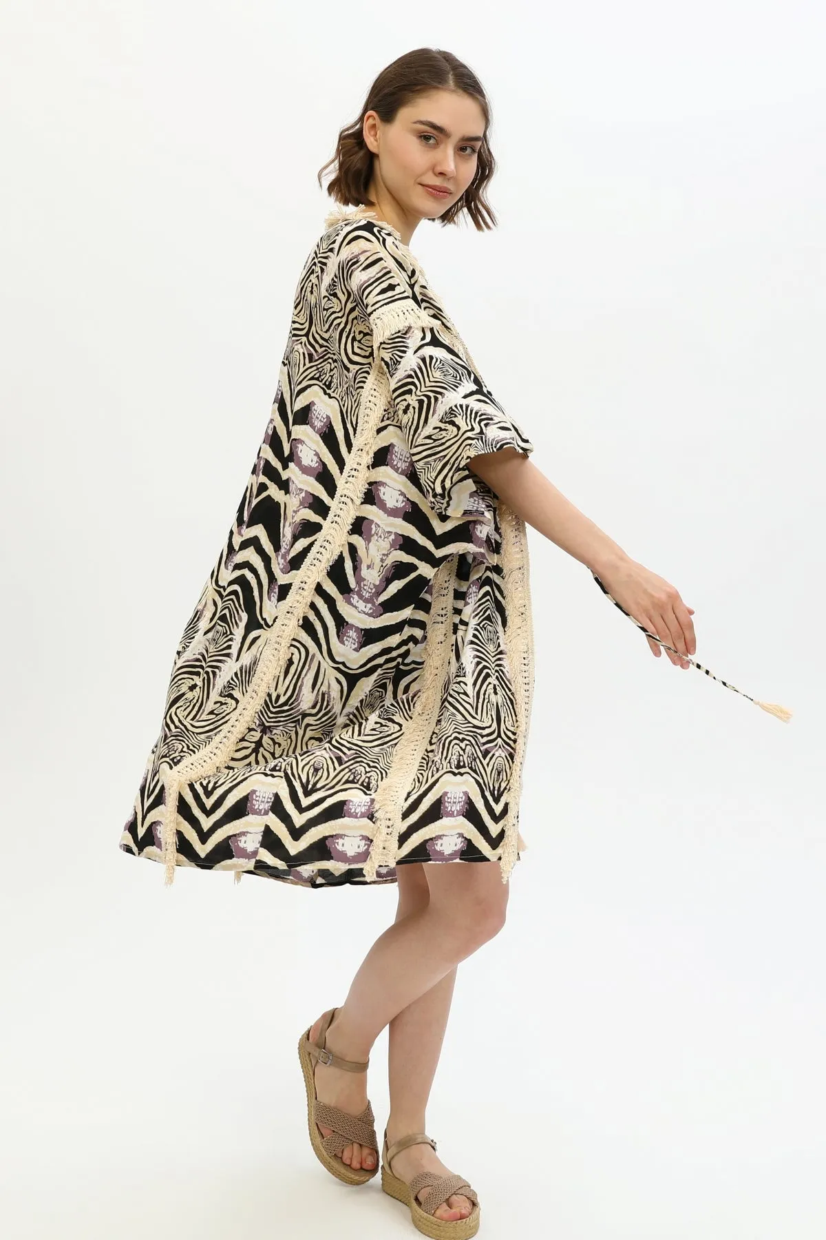Zada Moroc Jkt Midi / Zebra Natural 