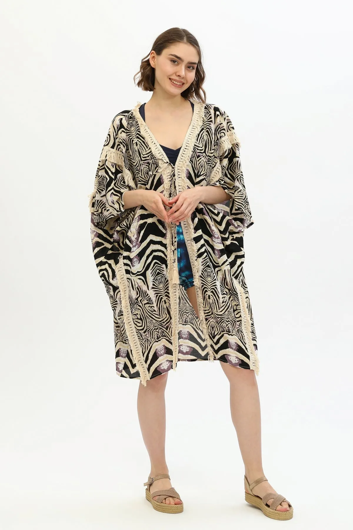 Zada Moroc Jkt Midi / Zebra Natural 