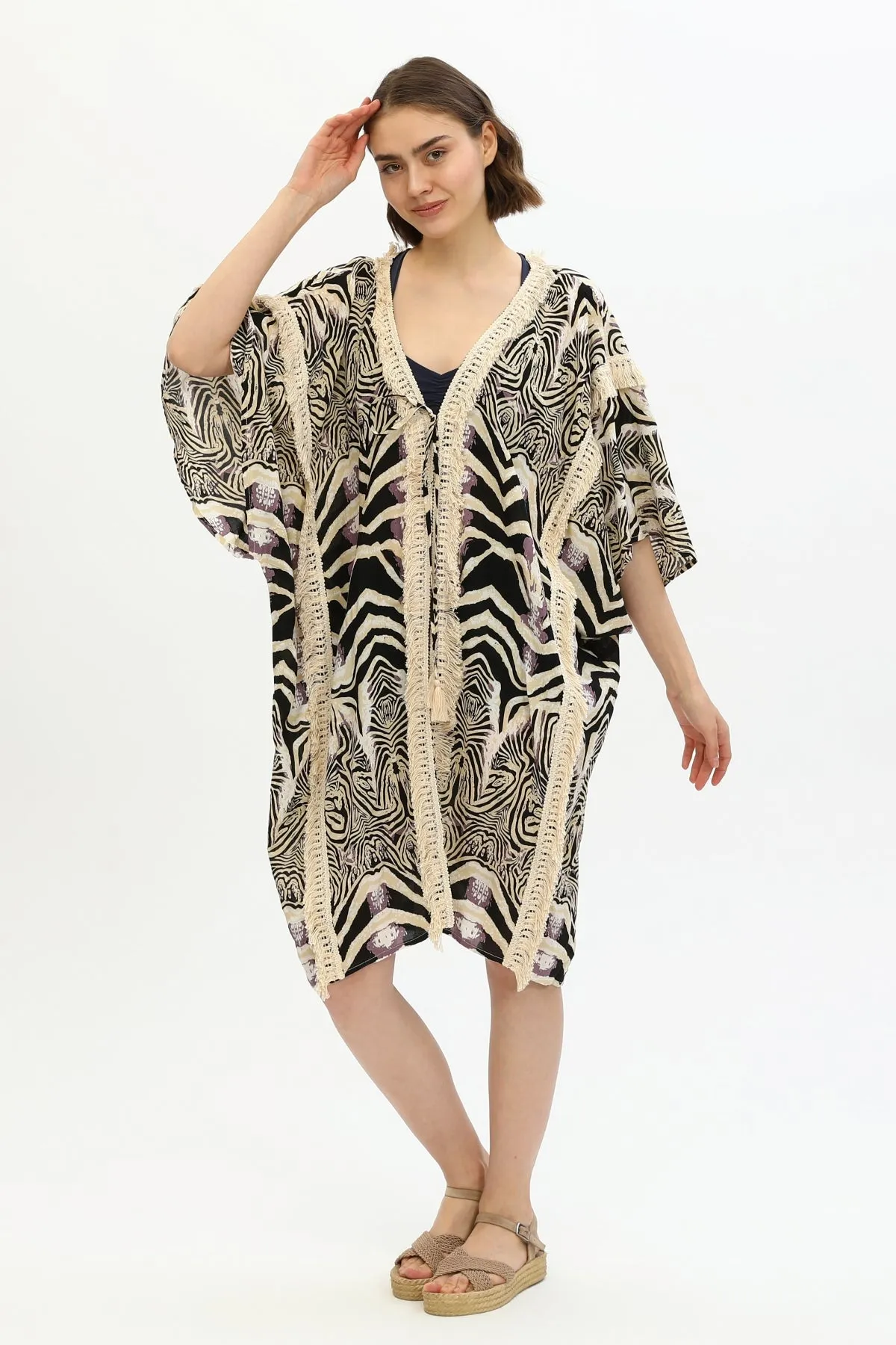 Zada Moroc Jkt Midi / Zebra Natural 